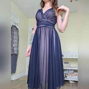 Connected Apparel Navy Maxi Dress